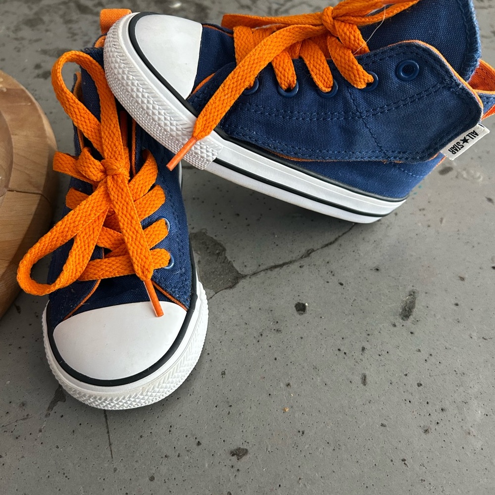 Converse Kids Sneakers in Blue and Orange